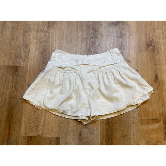 Free People Womens Linen Blend Buckle Back Flowy Shorts Size 14 - Picture 6 of 6
